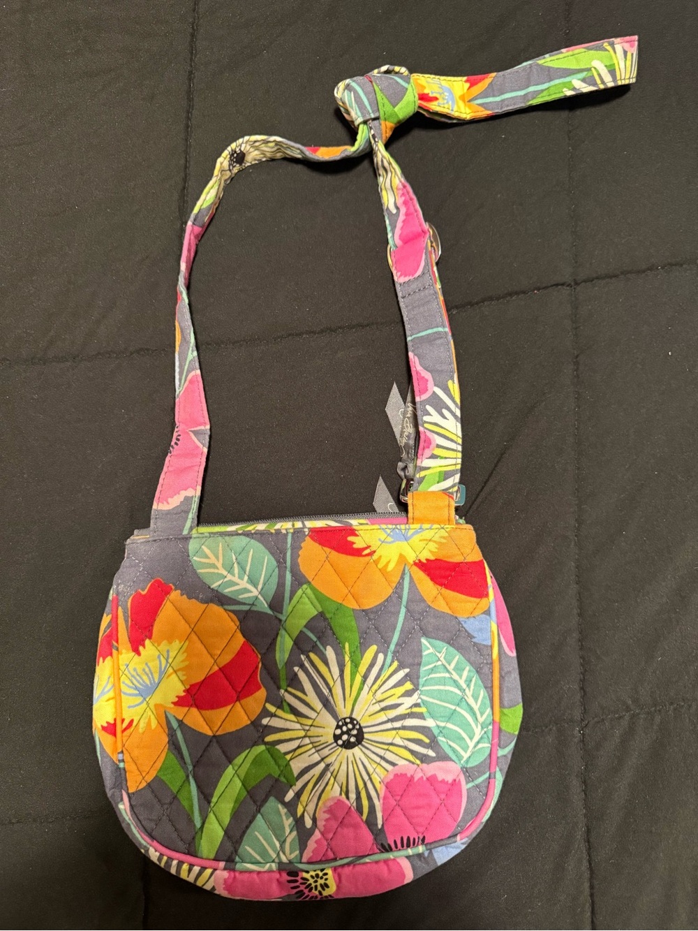 Vera Bradley Floral Quilted Crossbody in Pink, Yellow, Green, Blue